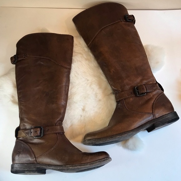 FRYE Women’s 15R Leather Riding Boot Brown 7.5 B - Picture 8 of 15